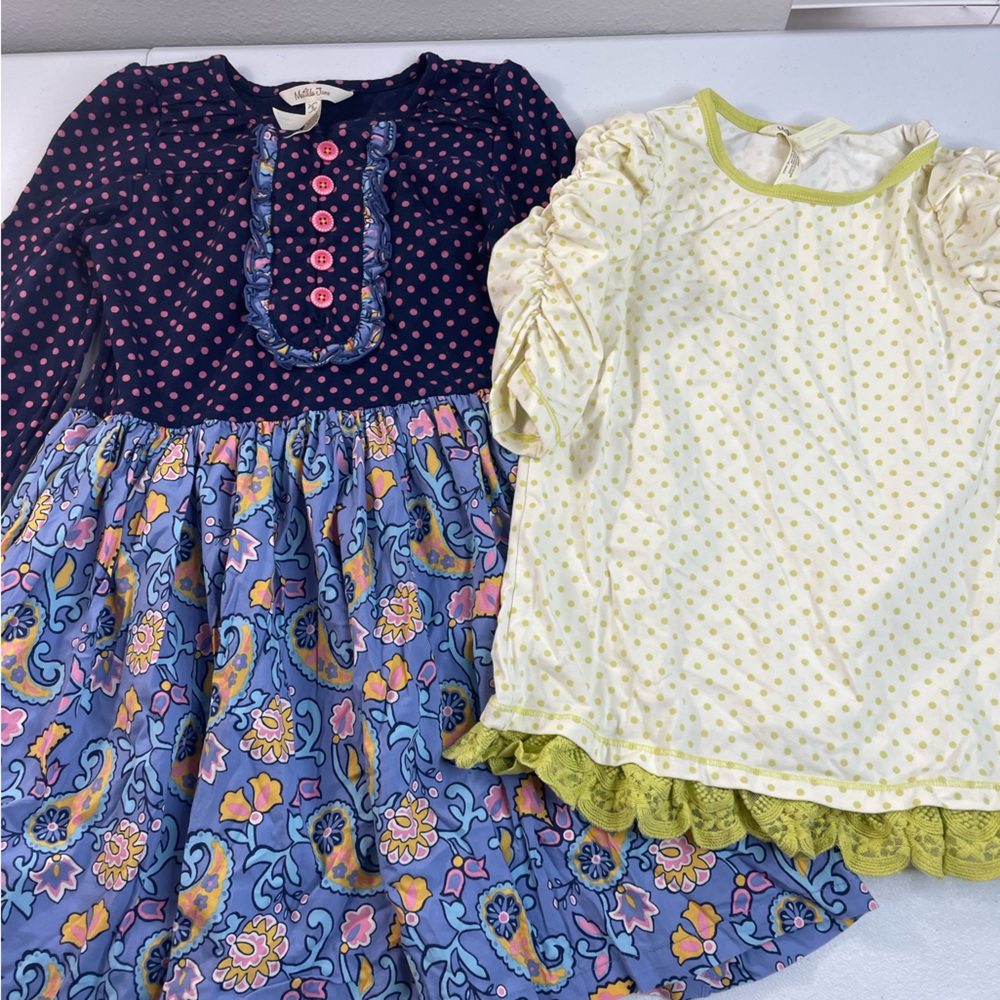 Matilda Jane Girls Clothing Bundle Polka Dot Floral Dress Tops Boho Boutique
